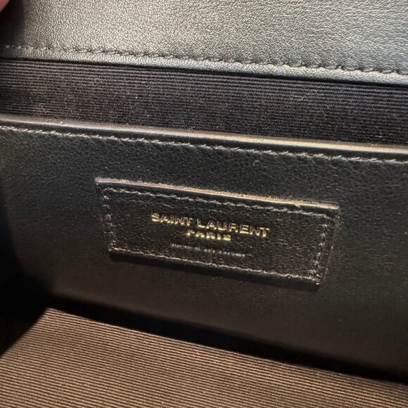 Saint Laurent Bicolour Black Beige Small Kate Chain Shoulder Bag - Picture 8 of 16